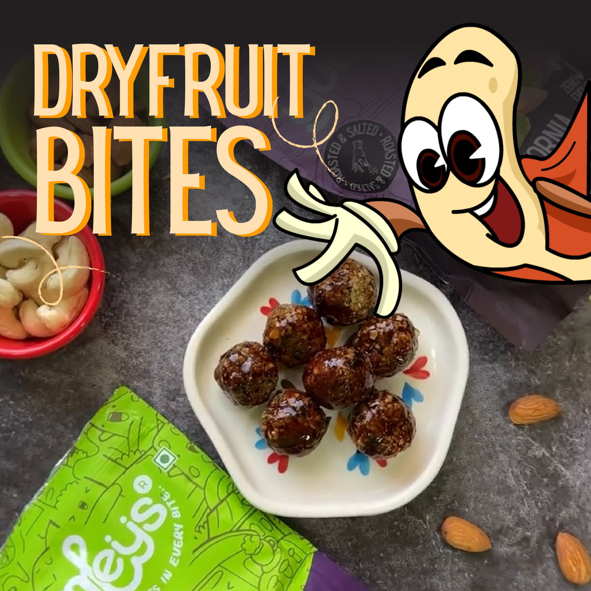 Dry Fruit Energy Bites Recipe - Healthy, No-Bake Snack