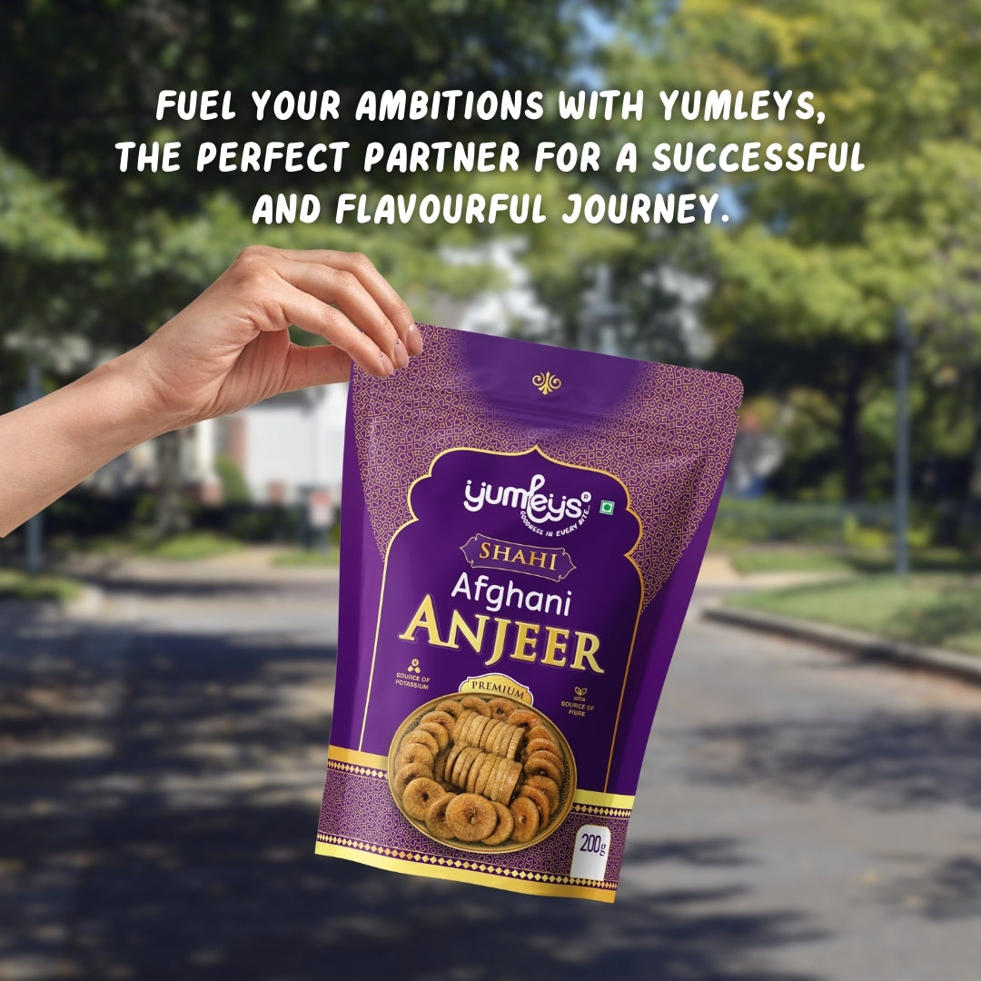 Yumleys Premium Shahi Anjeer 200g – Afghani Dried Figs | Rich in Fiber & Vitamins | Healthy Low-Fat Snack