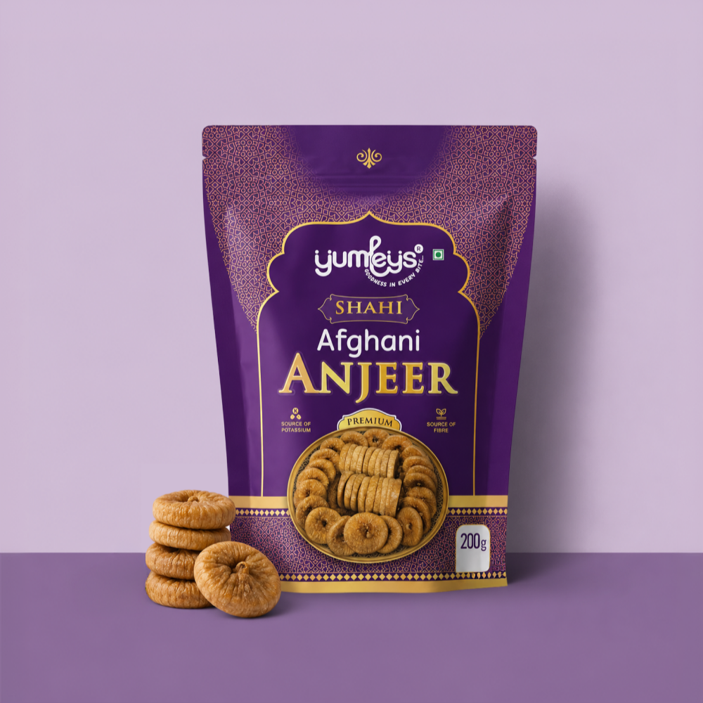 Yumleys Premium Shahi Anjeer 200g – Afghani Dried Figs | Rich in Fiber & Vitamins | Healthy Low-Fat Snack
