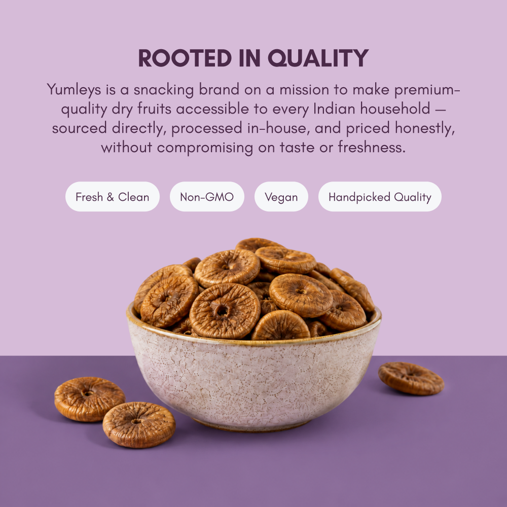 Yumleys Premium Shahi Anjeer 200g – Afghani Dried Figs | Rich in Fiber & Vitamins | Healthy Low-Fat Snack