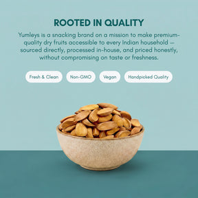 Yumleys Premium Shahi Mamra Almonds 200g – Natural Badam | Protein-Rich Superfood for Brain & Heart | Natural Dry Fruit | High Protein