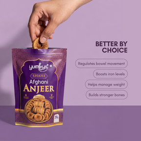 Yumleys Premium Shahi Anjeer 200g – Afghani Dried Figs | Rich in Fiber & Vitamins | Healthy Low-Fat Snack