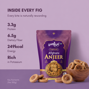 Yumleys Premium Shahi Anjeer 200g – Afghani Dried Figs | Rich in Fiber & Vitamins | Healthy Low-Fat Snack
