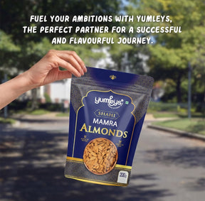 Yumleys Premium Shahi Mamra Almonds 200g – Natural Badam | Protein-Rich Superfood for Brain & Heart | Natural Dry Fruit | High Protein